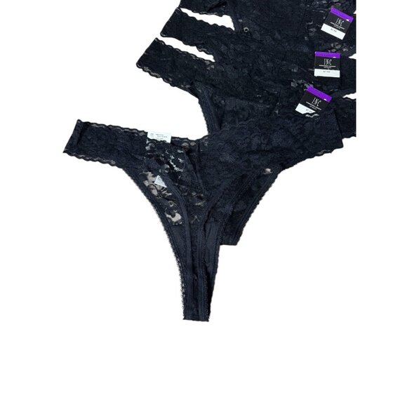 Lot Of 5‎ INC Black Lace Thong 2XL Panty Underwear Panties New XXL - Picture 2 of 2